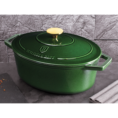 Berlinger Haus Emerald Cast Iron Oval Roaster 